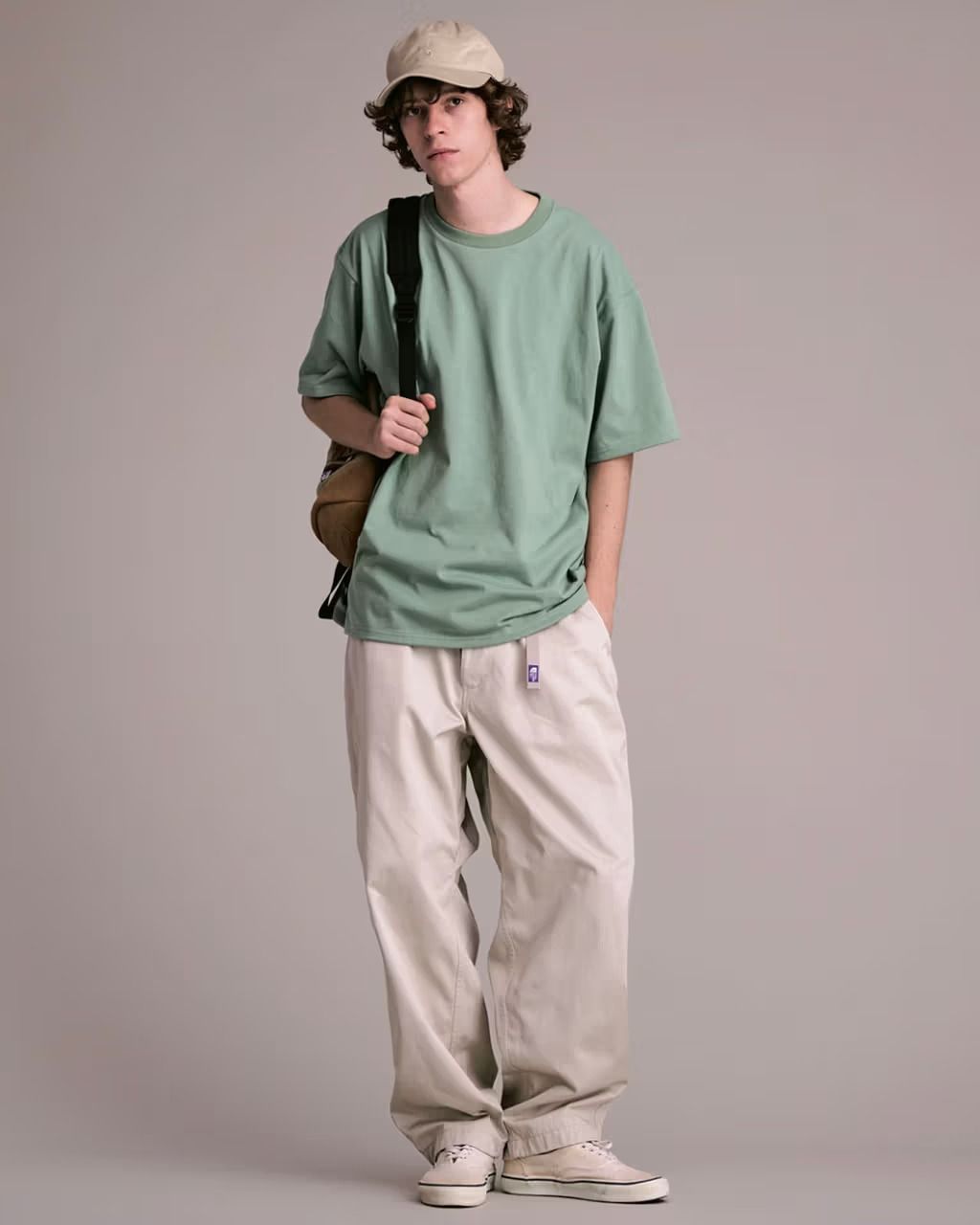 Men’s Oversized T-Shirt & Baggy Pants Set – Green & Grey Streetwear Outfit
