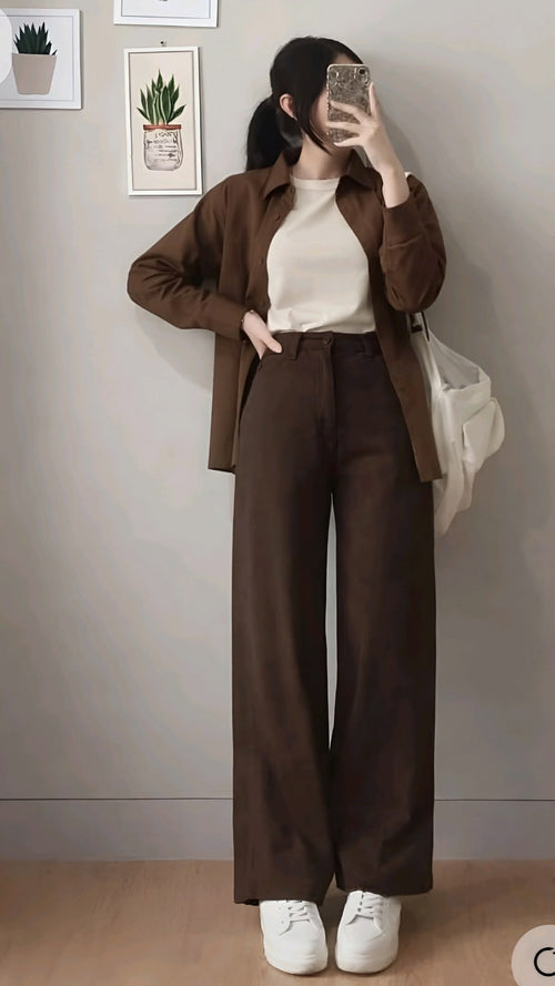 Maroon Lightweight Jacket & Trousers Set – Elegant Casual Wear